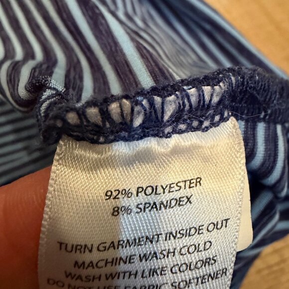 VINEYARD VINES MENS PERFORMANCE BLUE GRAY STRIPE DRI FIT POLO SHIRT XL - Picture 4 of 7